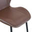 Chaises de salle à manger confortables, ensemble de salle à manger moderne en cuir et métal Pu