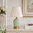 10" Modern Cactus Ceramic Table Lamp with Drum Fabric Shade (Bulb Included)