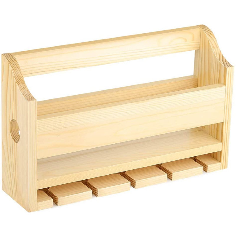 Support à vin mural en verre massif pour 4 bouteilles Miconia, Brun pâle, H 9,6 po x l 16,1 po x P 4,1 po