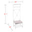 Banc pour hall d'entrée avec rangement Dovanti - blanc vieilli