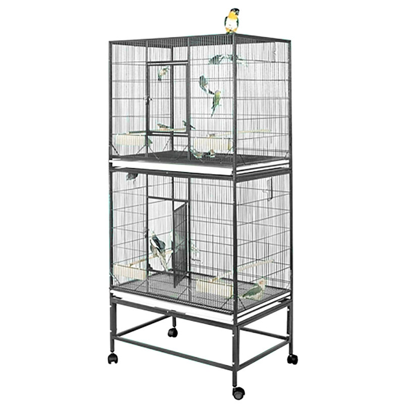 Cage 32 po x 21 po, Noir