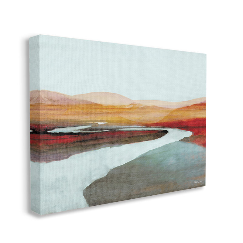 «Flowing River Landscape» par Stellar Design Studio, H 24 po x l 30 po