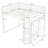 Full Wood Loft Bed With Built-In Ladder, Storage Shelves, Wardrobe And LED Light-606205881