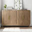 Buffet avec rangement, buffet sculpté à 4 portes, armoire d'appoint multifonctionnelle avec panneau à couches réglables pour le salon, le vestibule, le couloir, le bureau, la cuisine et la salle à manger