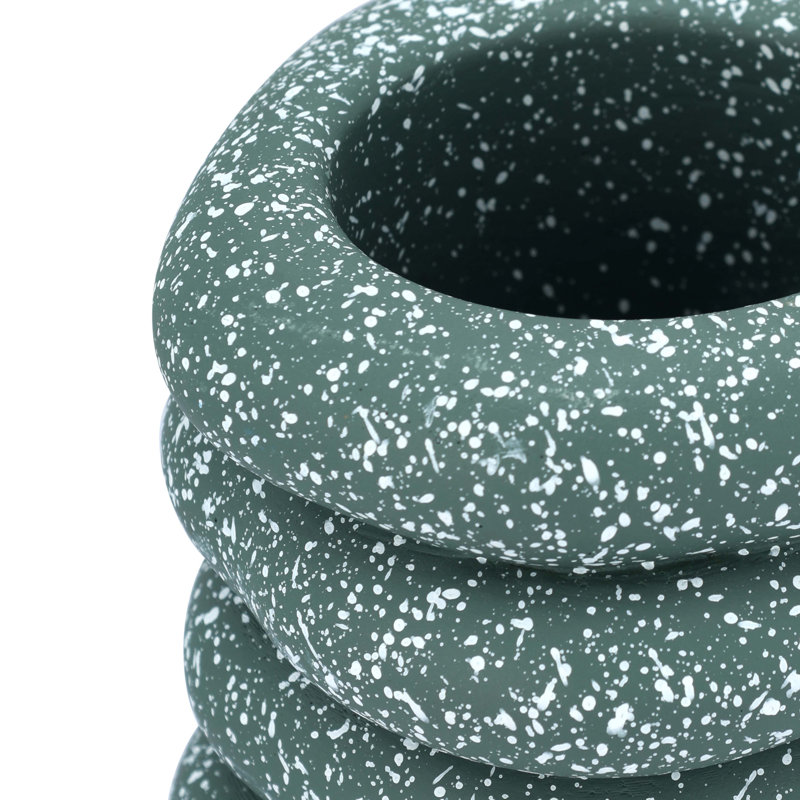 Gabby Speckled Green Cairn Vase, Green