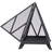 Nochur 21" Triangle Wood-Burning Black Finish Steel Outdoor Fire Pit