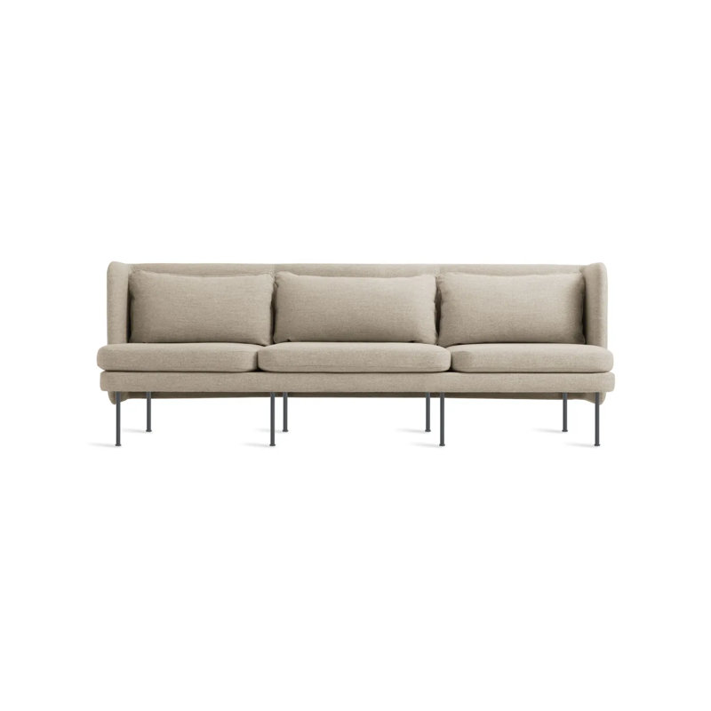 Bloke Sofa, Tait Stone Textured Basketweave, 34" H x 95" W x 32" D, Slate