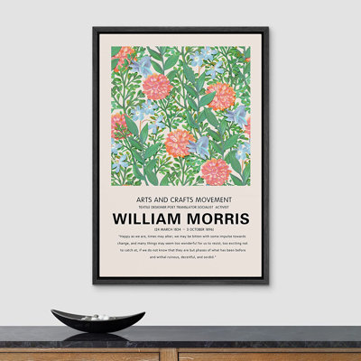 "Rose Flower Garden Nature Wilderness" par William Morris, impression sur toile