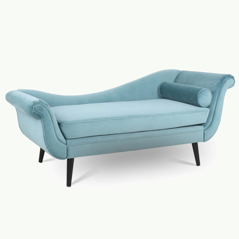 Banc rembourré Keldyn, Bleu clair
