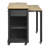 47 - Inch Kitchen Island With Extendable Countertop, Storage Drawers, Power Supply, Panel, Soft Close Hinges, Black Color 13.8"x41.7" Table, Internal Storage, 6+2 Wheels, For Organization-1316311763
