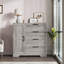 Petite penderie 43,3 po, armoire avec porte, 4 tiroirs et tringle-808029433