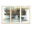 «River In Woods Watercolor», peinture sur toile 3 pièces-731643756-731643759