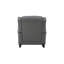 Chaise berçante grise avec accoudoirs évasés