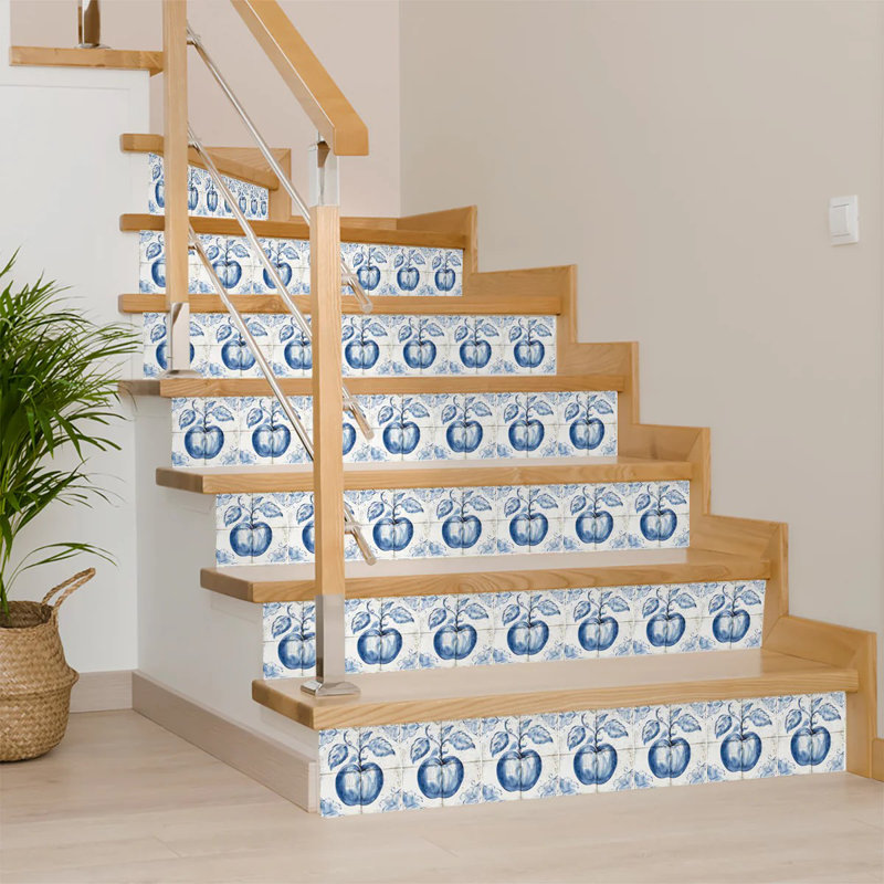 Cornflower Blue Vinyl Peel and Stick Mosaic Tile Set