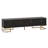 Modern TV Stand With Metal Legs, Gold Handles, Geometric Lines And Adjustable Shelves For Tvs Up To 80'', Media Console Table-684112832