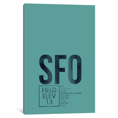 East Urban Home 'Air Traffic Control Series 'San Francisco' Textual Art on Canvas