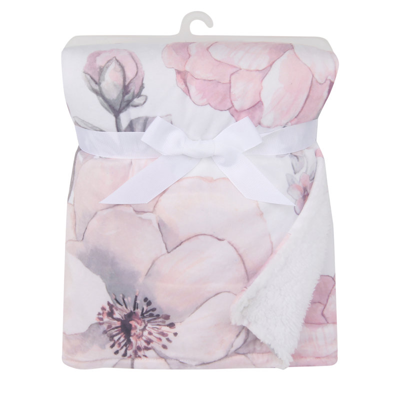 COUVERTURE BOTANIQUE POUR BÉBÉ Minky Sherpa