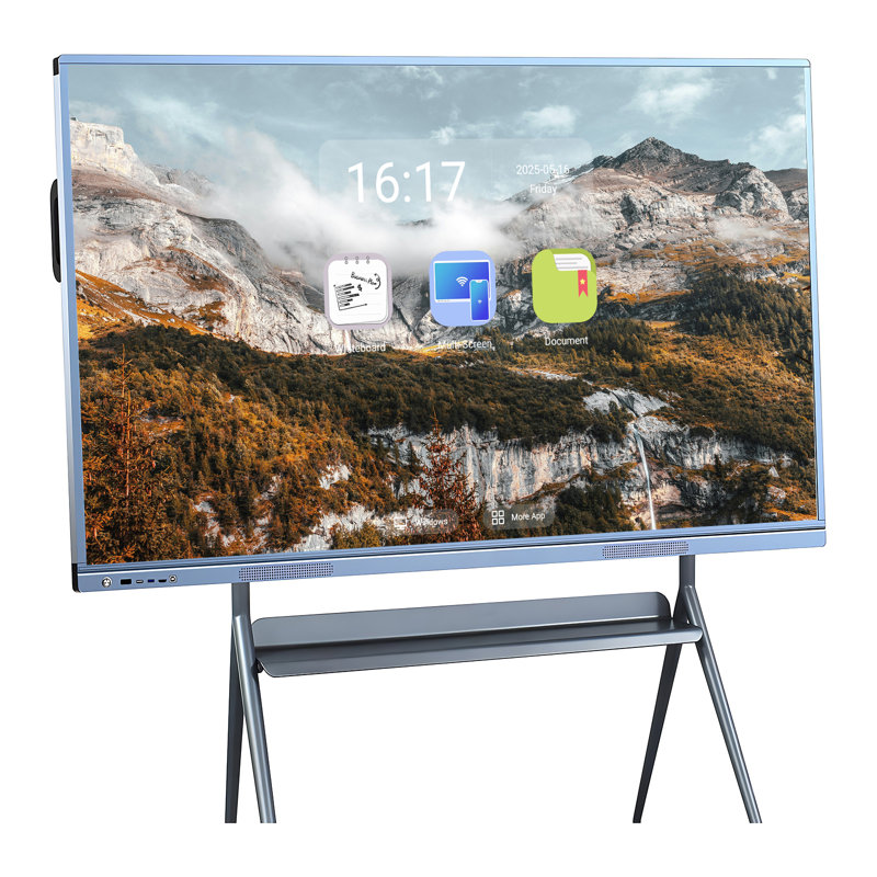 JYXCN Tableau interactif 4K, tableau blanc tactile multi-touch, coulée sans fil et tableau double système intelligent pour la salle de classe, le bureau et la publicité