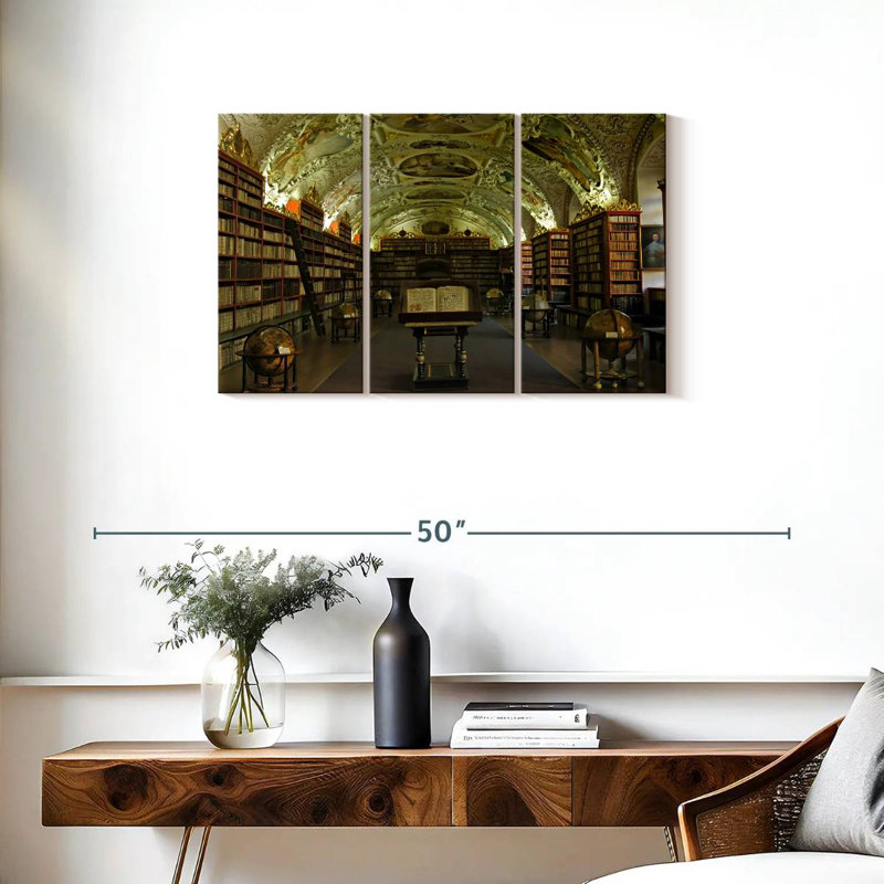 Old Library In Prague, 20" H x 33" W