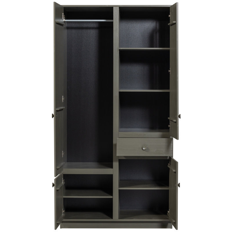 Alfie 4 Door Pine Wardrobe