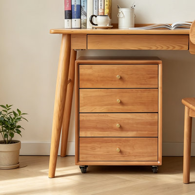 Classeur simple et durable en bois d'hévéa