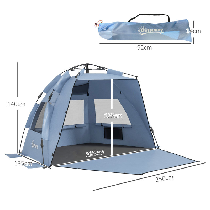 3 Person Tent, Blue