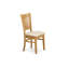Ensemble de 3 tables de cuisine pour petits espaces comprenant une table de salle à manger ronde avec piédestal et 2 chaises rembourrées en tissu de lin, 36 x 36 pouces, chêne-108003995-108003989-108003988