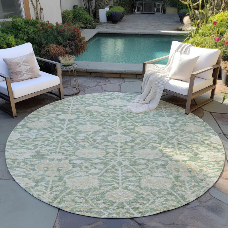 Tapis vert intérieur / extérieur lavable Sonnet , 8 pi x 8 pi