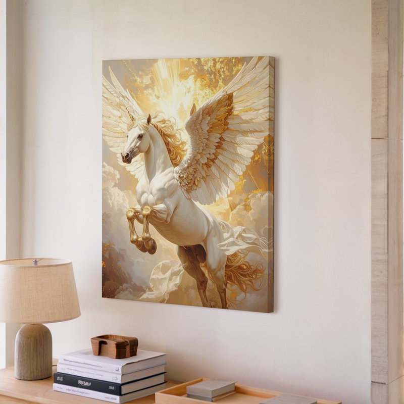 Toile, voici la description du produit et optimisation pour votre décoration murale Pegasus, H 9 po x l 12 po