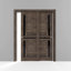 Portes coulissantes de placard avec verre dépoli Veregio 7588 Chêne Cognac Rails robustes Moulures Garnitures Quincaillerie Ensemble de quincaillerie Portes de placard de chambre en bois massif - 36" x 80" (2* 18x80)-87388725-88561093