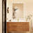 30"x40" White Wavy Rectangle Solid Wood Frame Decorative Mirror for Stylish Interiors-787028708-787028633