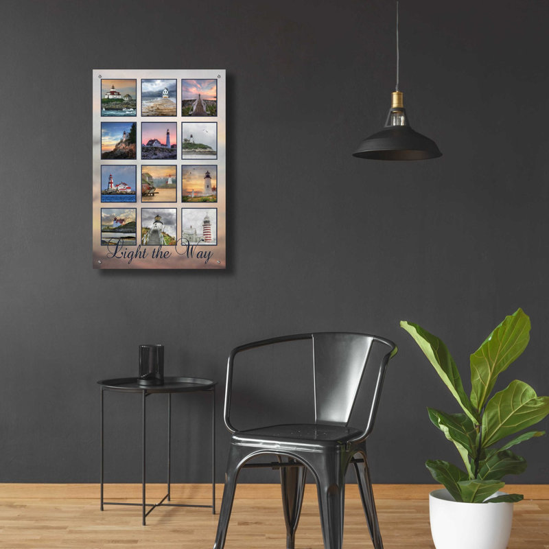 «Light the Way» par Lori Deiter, art mural en verre acrylique, H 36 po x l 24 po x P 0,2 po