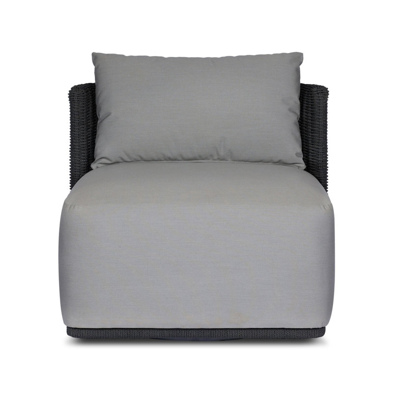Somers Outdoor Swivel Lounge Chair, Arashi Grey