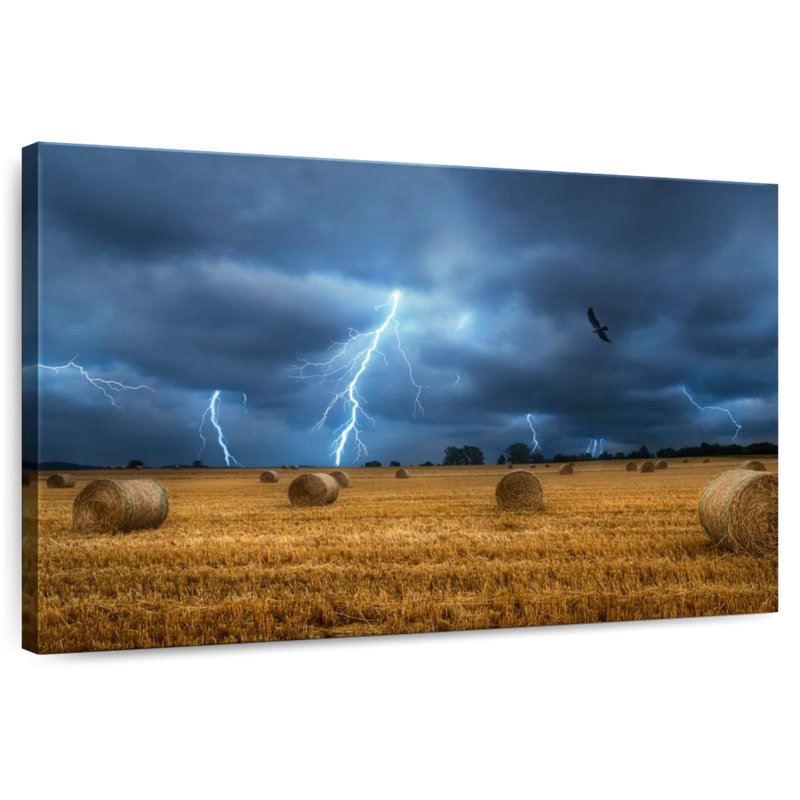 Alvord Lightning Over Field, H 8 po x l 12 po