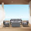 Ensemble de conversation en osier / rotin pour 5 personnes avec coussins Redding-268385530