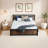 California King Bed Frames with Headboard and Strong Metal Support Frame, Easy Assembly, Noise-Free-6323155
