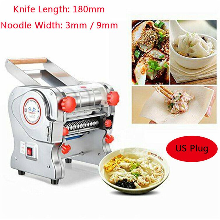 110V Electric Noodle Machine Spaghetti Pasta Maker Roller 4 Knives  Commercial