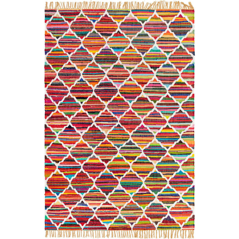 Hancock Cotton Abstract Indoor Rug, Rectangle 7'1" x 10'