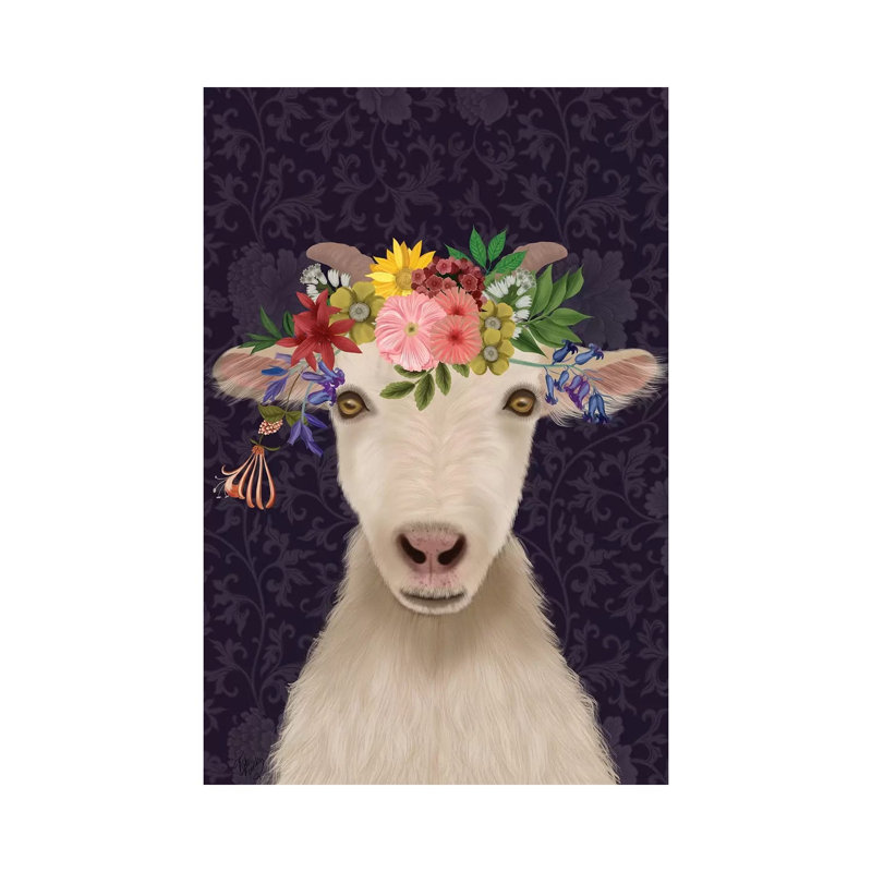 Goat Bohemian 1 Piece Wrapped Canvas Painting, 20.32 cm H x 30.48 cm W