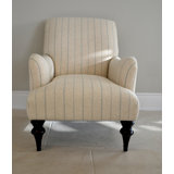 Jillian Classic High Back Linen Fabric Upholstered Armchair