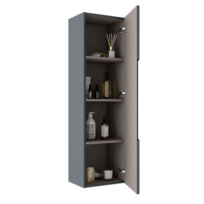 Armoire murale gauche / droite Yuliya - Bleu acier