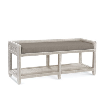 Glinda Wicker Shelves Storage Bench by Birch Lane