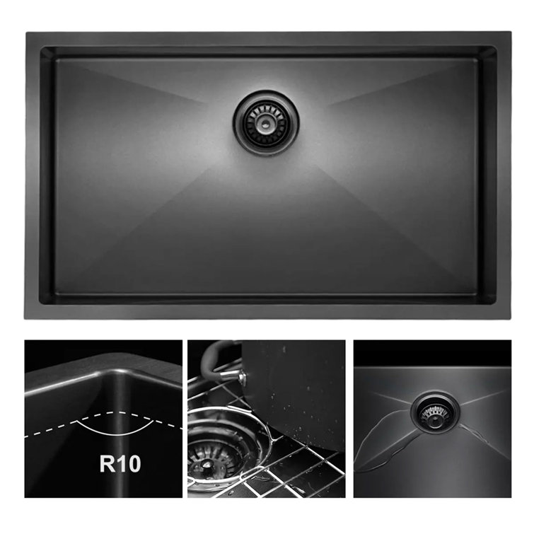 Alwen 30 X 21 Inch Brushed Stainless Steel Single Bowl Undermount