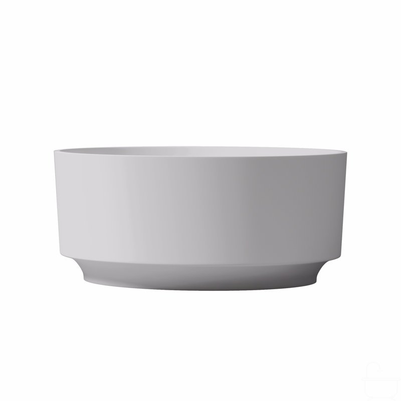 Baignoire de trempage à surface solide de 49 pouces - Baignoire profonde autoportante