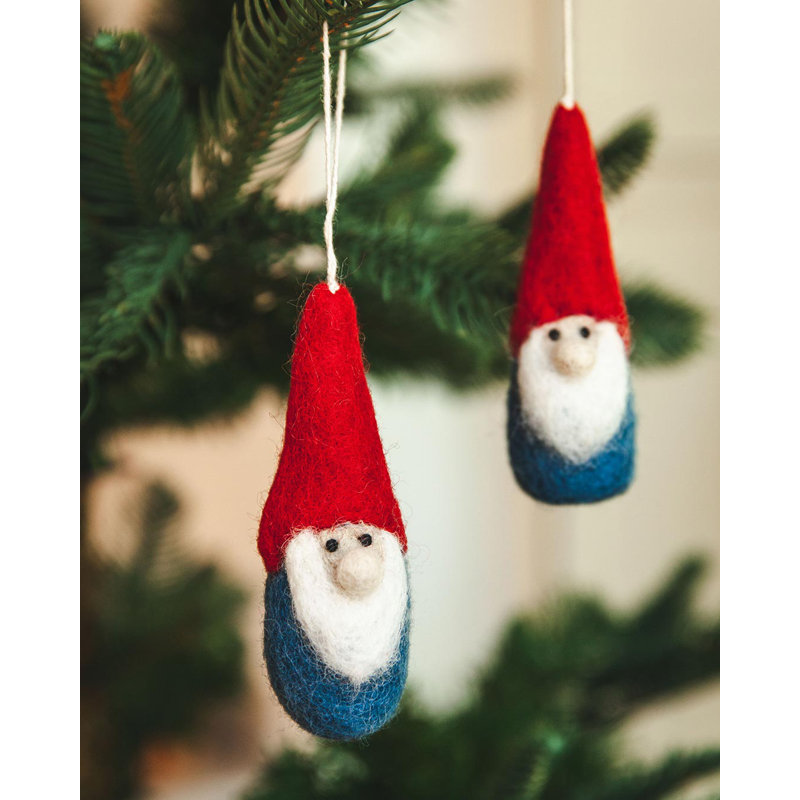Felted Festive 2.5'' Fabric Holiday Shaped Ornament