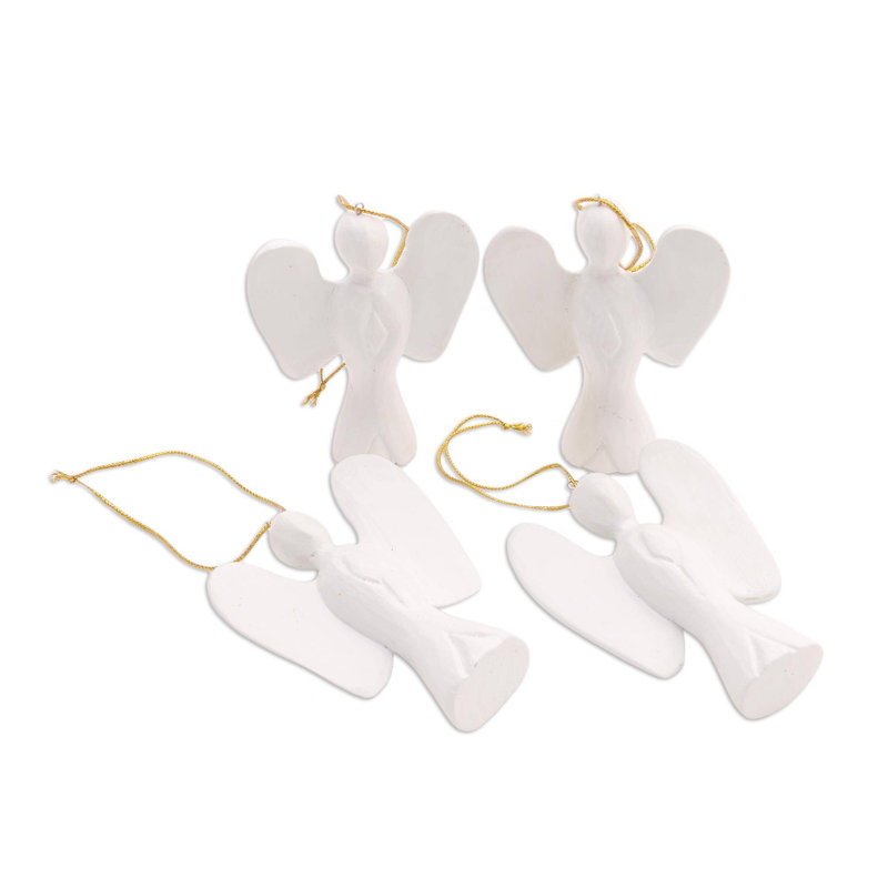 Silent Angels Wood Ornaments