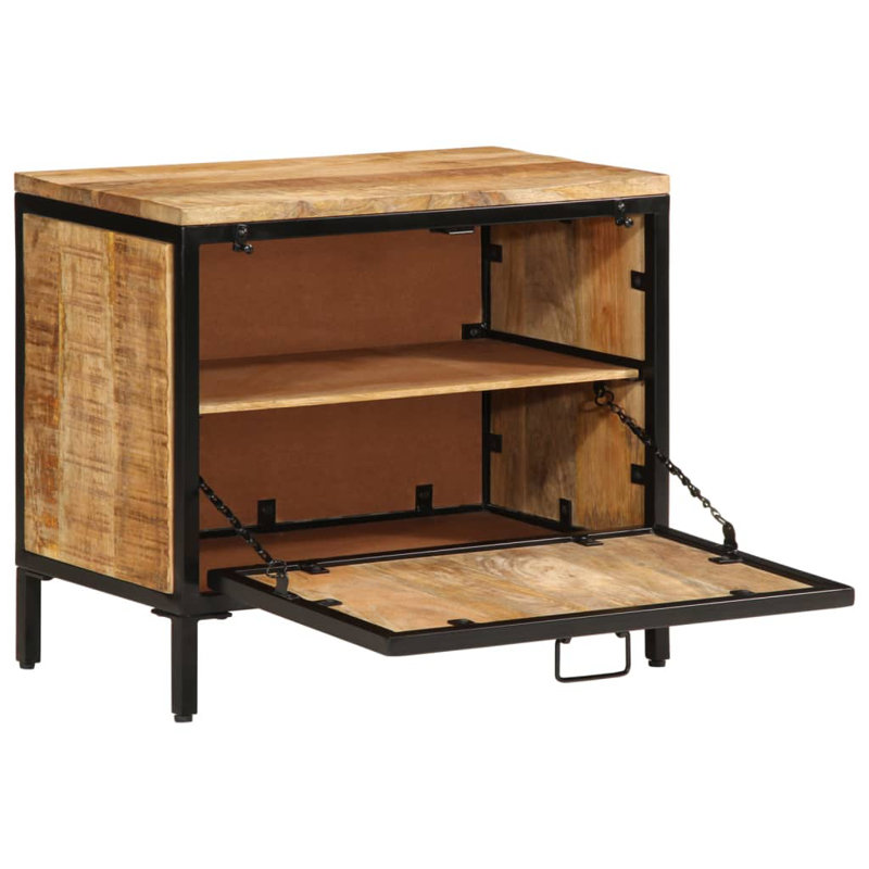 2 Pair Solid Wood Shoe Storage Cabinet