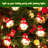 Christmas Snowman String Lights - 20 Leds 10.8Ft Waterproof Light Up String Lights, Short Plush Lights For Christmas Decorations (Battery Operated)