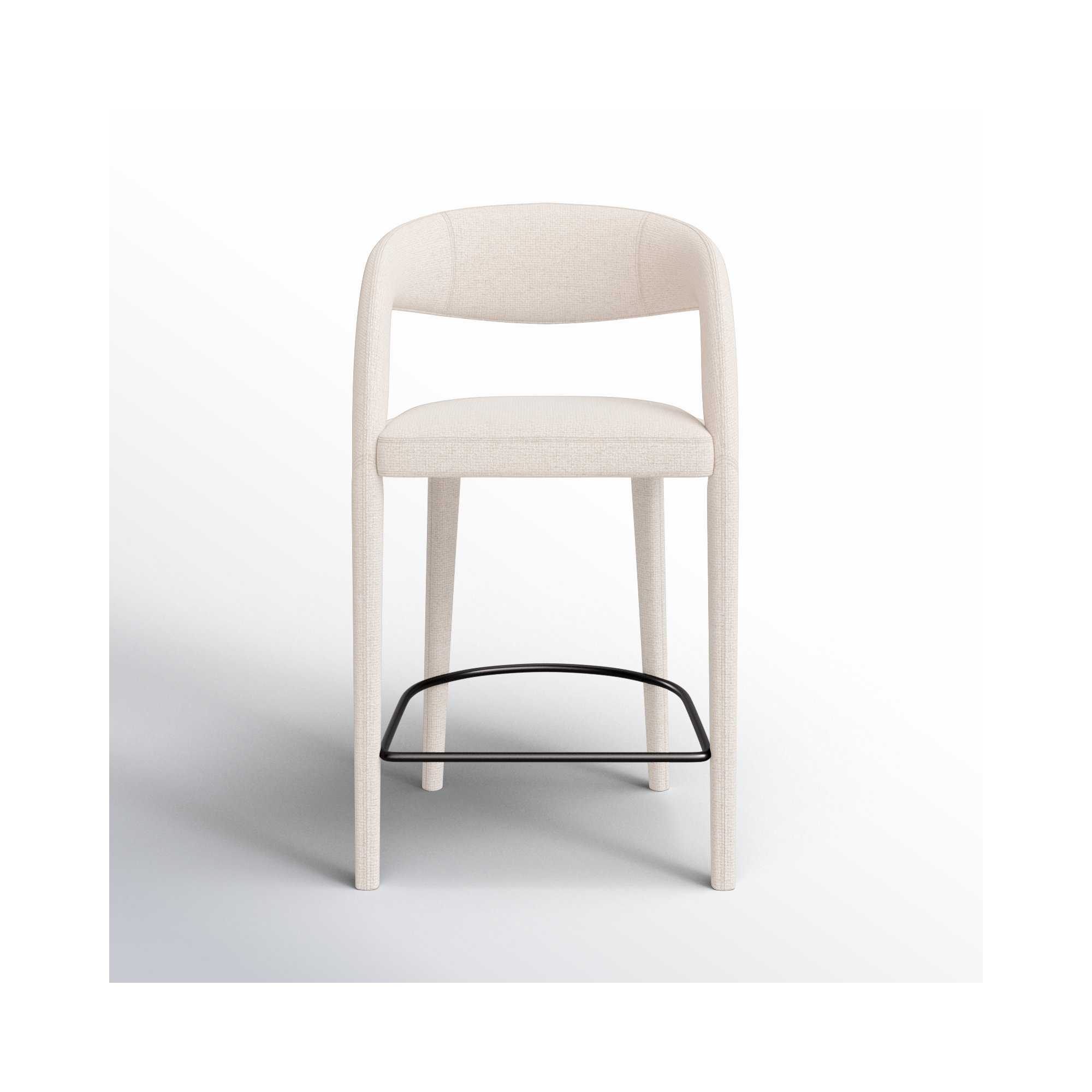 Geoffrey Counter & Bar Stool, Omari Natural/Polyester Blend, Counter Stool (26.57" Seat Height)