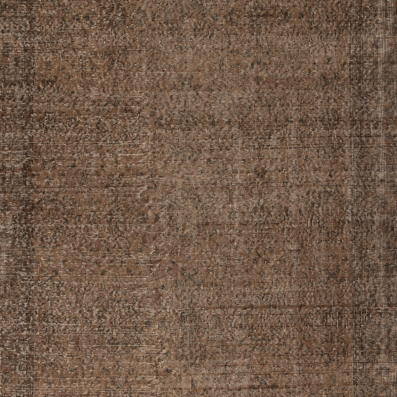 Tapis en laine rétro de 5,2 x 9 pi de couleur brune pour des intérieurs modernes. Fabriqué à la main en Turquie
